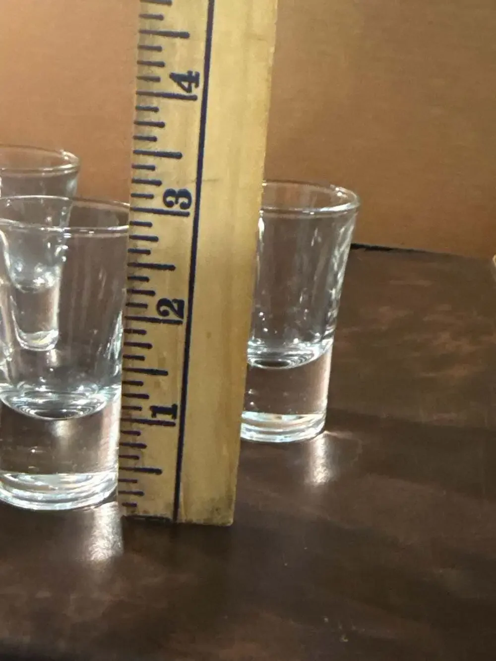 Bormioli Rocco Ypsilon Shot Glasses Set of 5 Clear Glass Heavy Bottom 2 oz